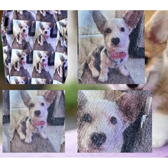 Print All Over Me Corgi Dog Shorts Unisex Large PAOM Pockets Christmas Birthday - Picture 7 of 12